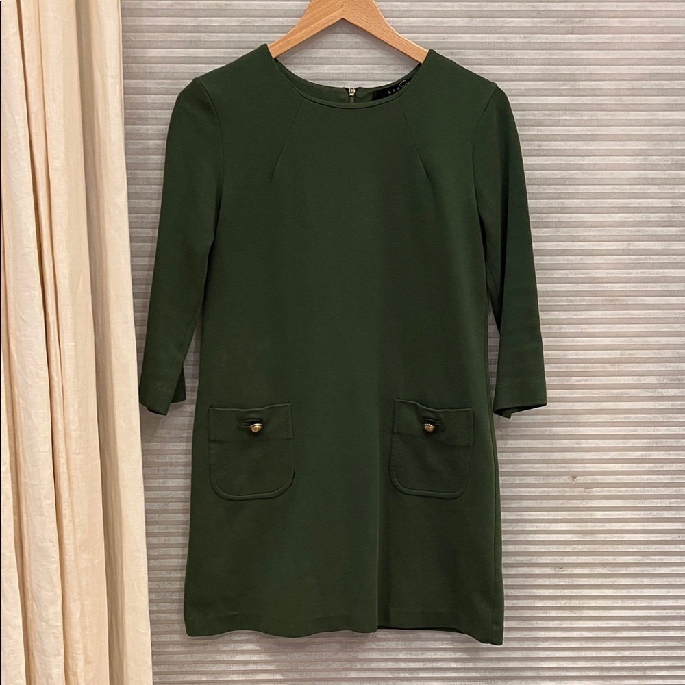 Mango Green Office Dress